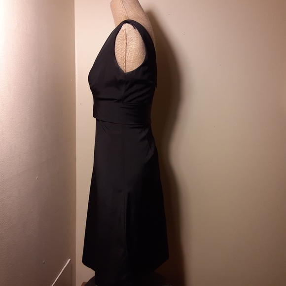WHBM black empire waist a line cocktail dress sz2 - Picture 5 of 9
